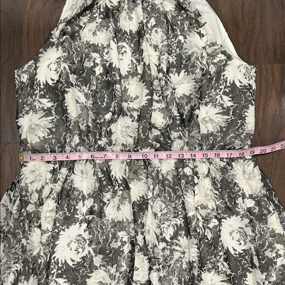 Talbots Fit and Flare Floral Scroll Dress - Picture 6 of 12